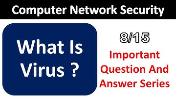 BCA 601 Computer Network Security Q&A Series 8/15 | Definition Of Virus | CCSU 6th Sem BCA