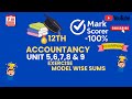 12th Accountancy | Unit 5,6,7,8 & 9 Exercise Model Wise Sums