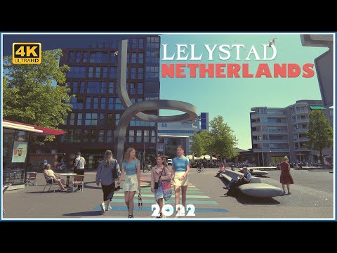 Walking Tour in Lelystad  🇳🇱 - UHD 4k /2022 - Central Station - City Center - Shopping mall