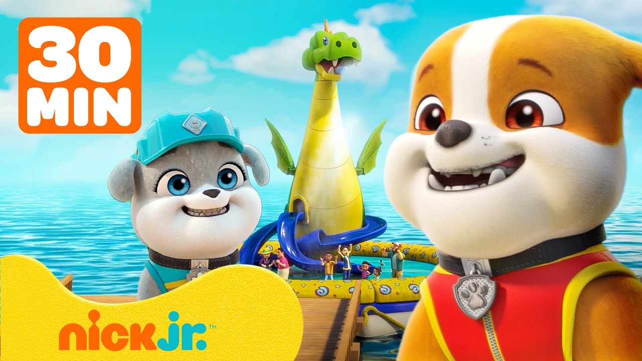 Rubble i ekipa | Rubble buduje wodną zjeżdżalnię!Z Rockym z Psiego Patrolu | 30 minut | Nick Jr.