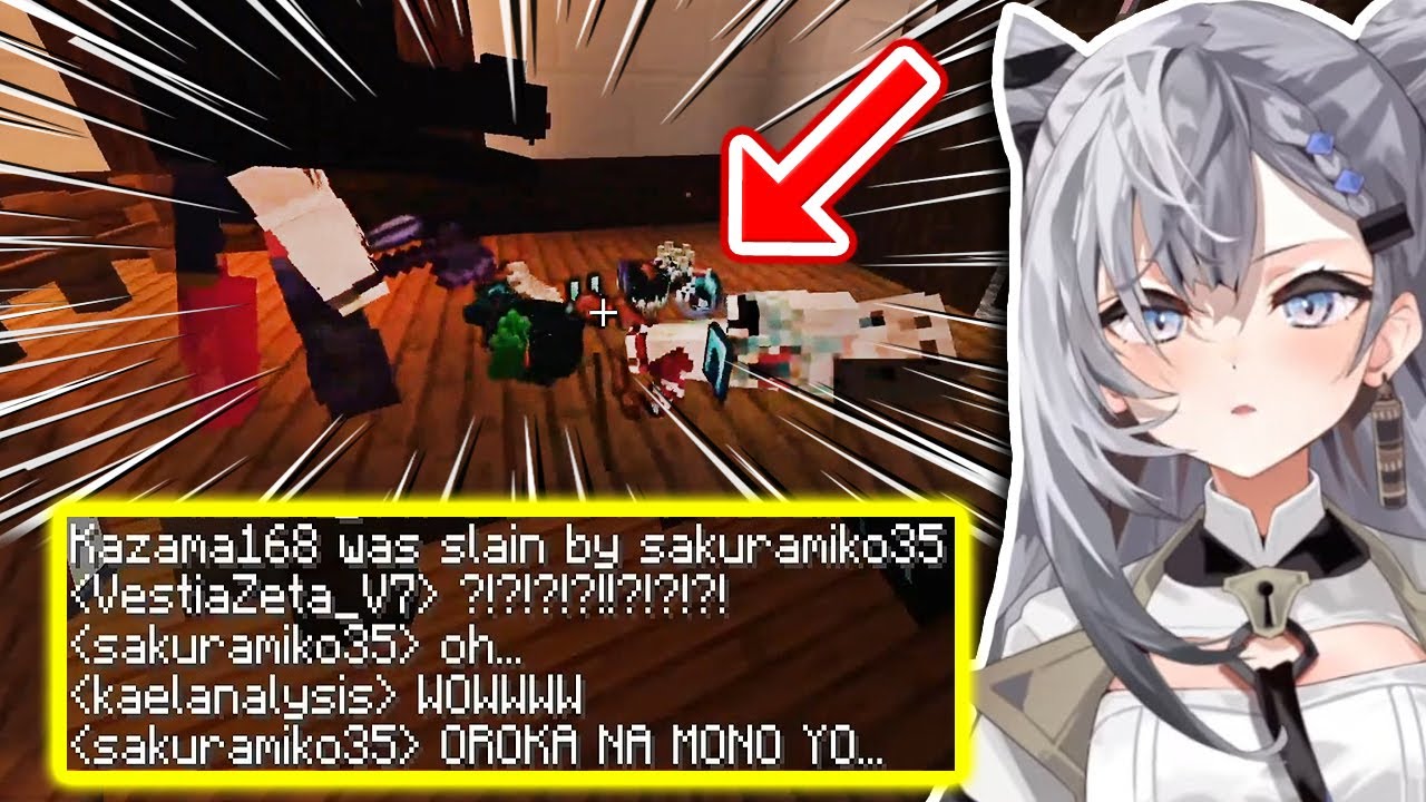 Zeta Witnessed Demon Lord Miko Swiftly Slay Iroha - Minecraft 【ENG Sub Hololive】