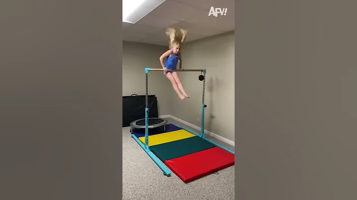 Legend says, she still hangin' there #funny #fail #gymnastics #AFV