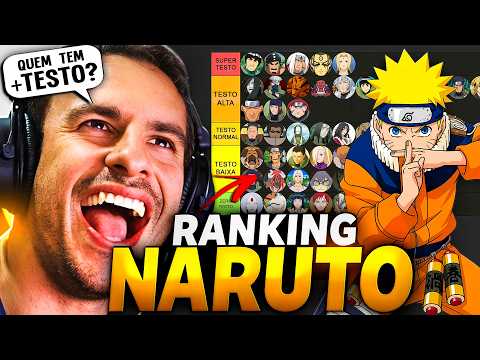 SUPER XANDÃO REAGINDO - RANKEANDO PERSONAGENS de NARUTO PELA TESTOSTERONA | JJ