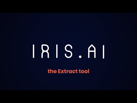 The Iris.ai Extract tool