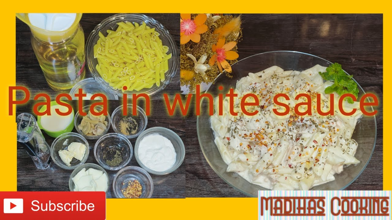 Pasta in White Sauce Recipe How to make White sauce pasta Creamy & Cheesy White Sauce Pasta