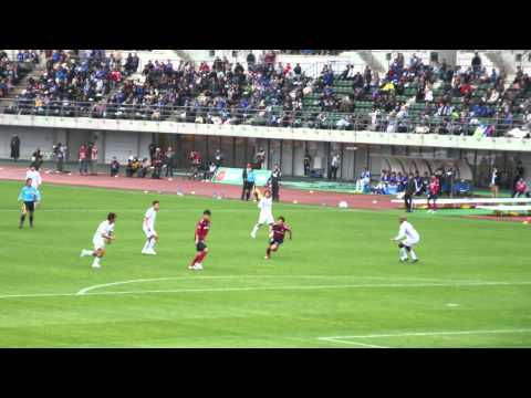 2011 J2 第38節 ファジアーノ岡山 後半 桑田選手のゴール前チャンス