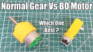 12volt DC Normal Gear Motor Vs BO Motor Full Difference Comparison Video