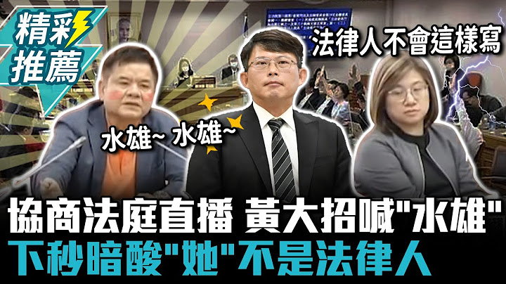 差別態度？協商法庭直播 黃國昌大招喊「水雄」下秒暗酸「她」不是法律人【CNEWS】