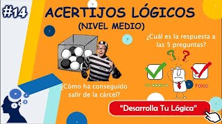 Acertijos Lógicos 14/24 - Test Falso y Verdadero, Saliendo de Prisión (NIVEL MEDIO | RETOS LOGICOS)