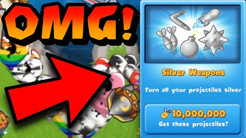 SILVER PROJECTILES! Trolling NOOBS with SILVER PROJECTILES! - Bloons TD Battles