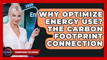 Why Optimize Energy Use? The Carbon Footprint Connection - Thermodynamics For Everyone