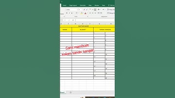 Tips dan Trik di excel | membuat kolom tanda tangan