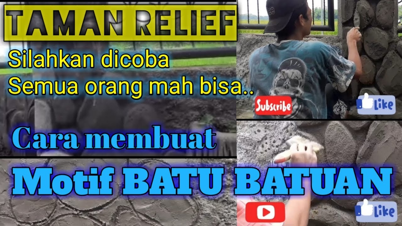  Cara  Membuat  Relief Motif  Batu Di Dinding  YouTube