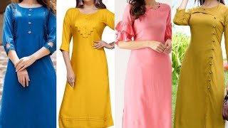 Stylish Plain Kurti Design | Latest Plain And Simple Kurti Designs screenshot 1