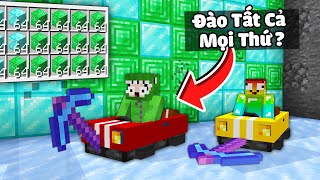 Minecraft Bedwars, Đào Tất Cả Mọi Thứ Bằng Xe Siêu Vip KHANGG Và T GAMING Troll Noob Team ??