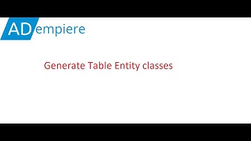 Generate Adempiere table entity classes using eclipse