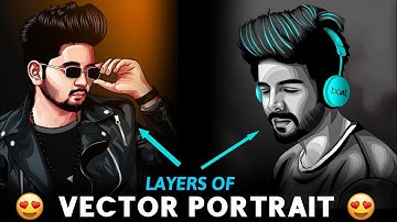 VECTOR PORTRAIT IN MOBILE | #LAYERS | NEON VECTOR ART OF KARTIK AARYAN & NSB PICTURES | AMAR EDITION