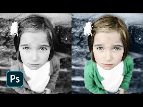 怎样把黑白照片变成彩色照片 | Adobe Photoshop tutorial Retouching