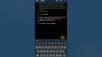 Random Password Generator using Python | Pydroid3 | The PyCoder