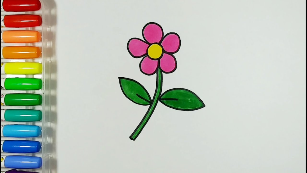 如何画一朵简单的花/ 每天一幅简笔画04 - YouTube