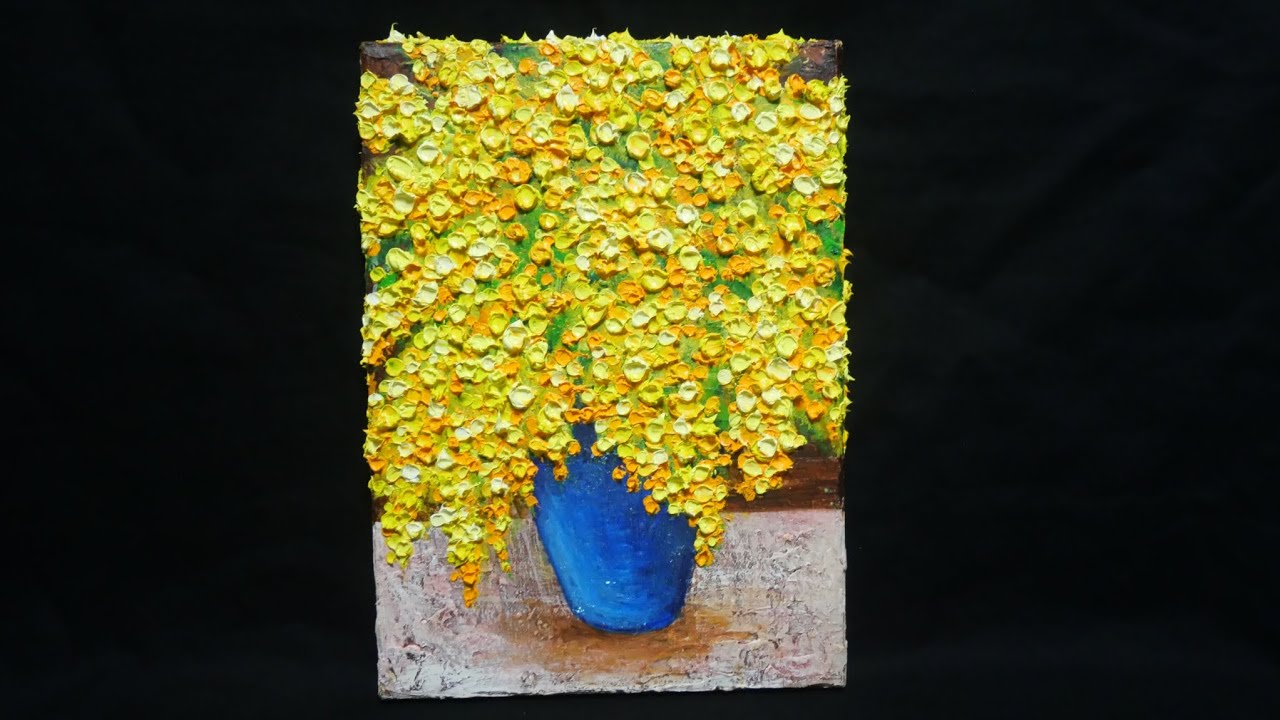 油絵 油彩 油彩画 絵 絵画【ミモザの道】 油絵 油彩 油彩画 絵 絵画【ミモザの道】