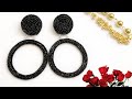 DIY Black Beaded Hoop Earrings | Easy Handmade Jewelry Tutorial #Viralvideo 