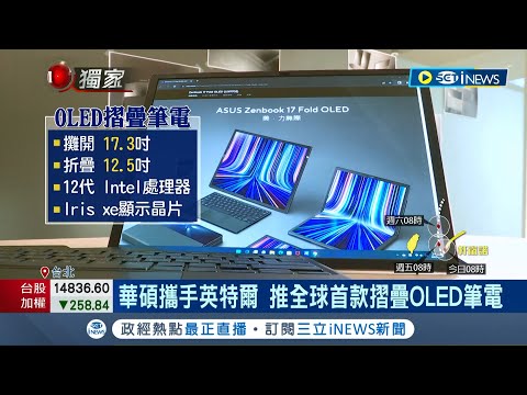 雙A出擊! 華碩推摺疊筆電.宏碁秀裸視3D 華碩攜手英特爾 推全球首款摺疊OLED筆電 專家:創造新應用刺激需求│記者 方昱翔 許智雄│【台灣要聞】20220901│三立iNEWS
