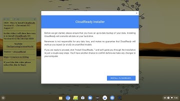2020 - How to install #ClouReady Version 83 to HDD - #ChromiumOS-based distro - #August 17