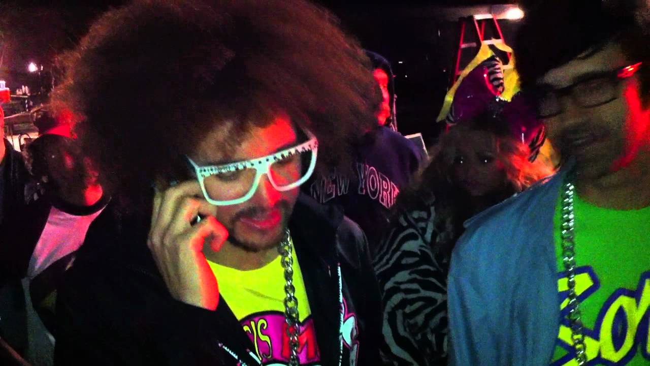 EXCLUSIVE: On the set with LMFAO's RedFoo - Link's iPhone footage from the set of LMFAO's music video 'Sorry For Party Rocking'. 