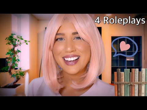 ASMR | Hotel Check-In, Interview, Librarian, Sleep Clinic Roleplay Compilation (Emmy-May)