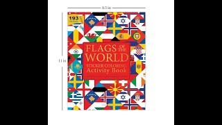 Flags of the World - Sticker Coloring Activity Book for Children: Continent, Country, Capital