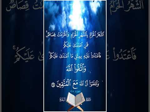 الشهر الحرام بالشهر الحرام والحرمات قصاص فمن اعتدى عليكم فاعتدوا عليه بمثل سورة البقرة المنشاوي
