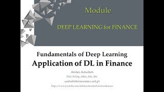 DL(7)-Application of Deep Learning in Finance