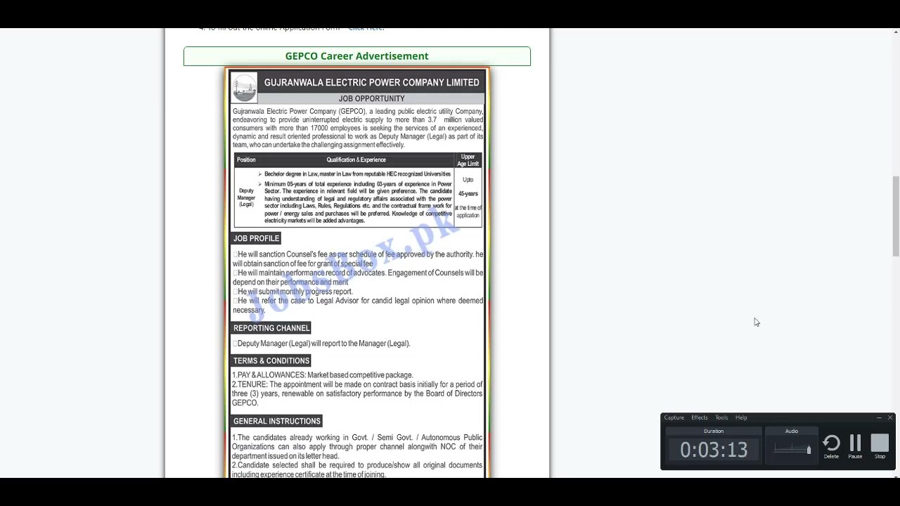 GEPCO Jobs Gujranwala Electric Power Company 2022