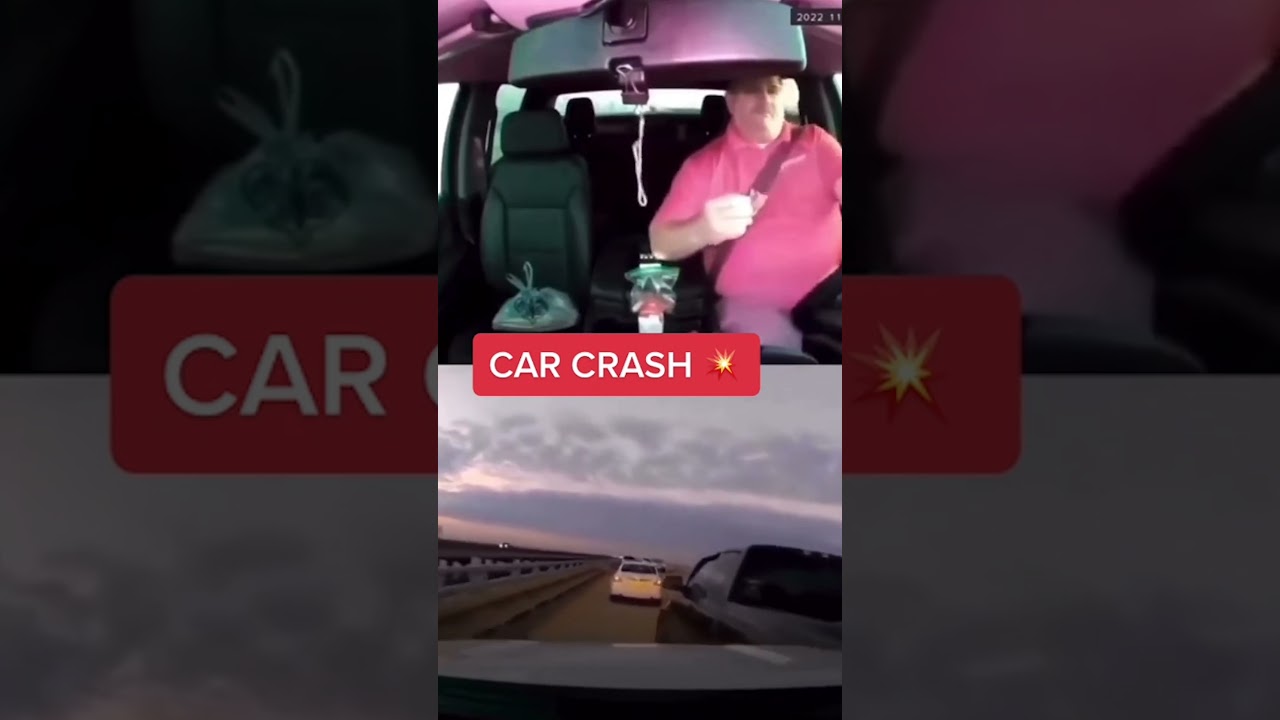 Man keeps eating during intense car crash🚗🍪💥