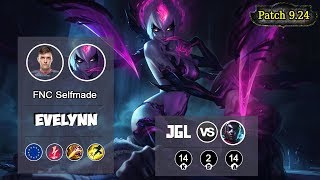 FNC Selfmade Evelynn Jungle VS Ekko | LOL | S9 EUW Challenger - Full Gameplay