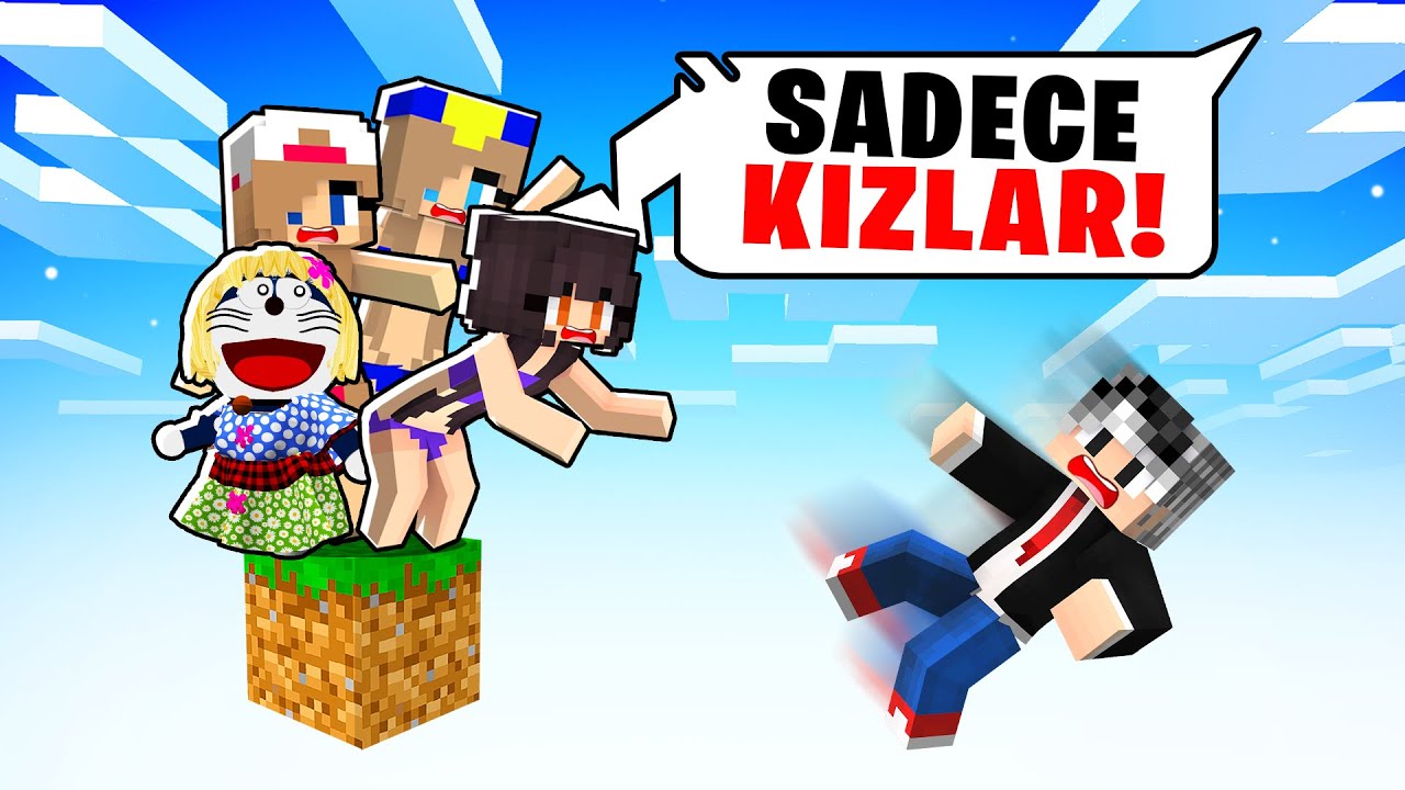 TEK BLOK Ama NEDEN TÜM KIZLAR BANA AŞIK - Minecraft