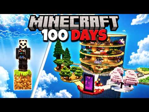 Surviving 100 Days on ONE BLOCK in Minecraft