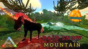 ARK | RAİD SNOW MOUNTAİN  SOLO PVP & BUİLD CAVE BASE  s/4