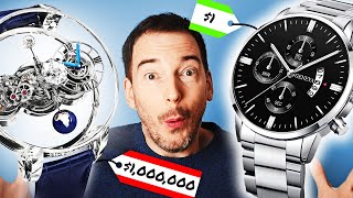 $1 vs $1,000,000 Watches