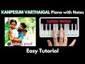 Kan pesum varthaigal piano tutorial with notes  yuvan shankar raja   perfect piano  2021