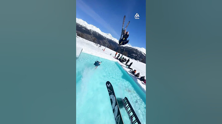 Skier Lands Backflip Over Pool