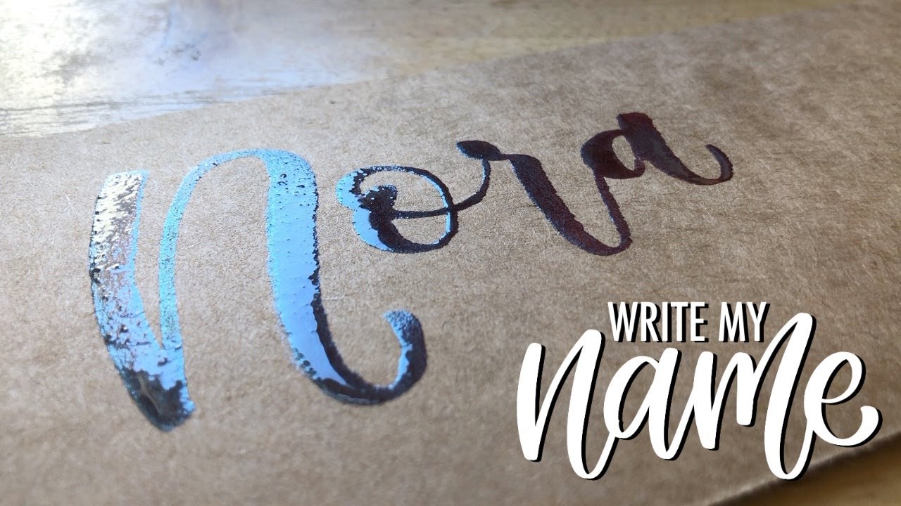 Write My Name - Nora (Paintbrush Lettering) in Real-Time - YouTube