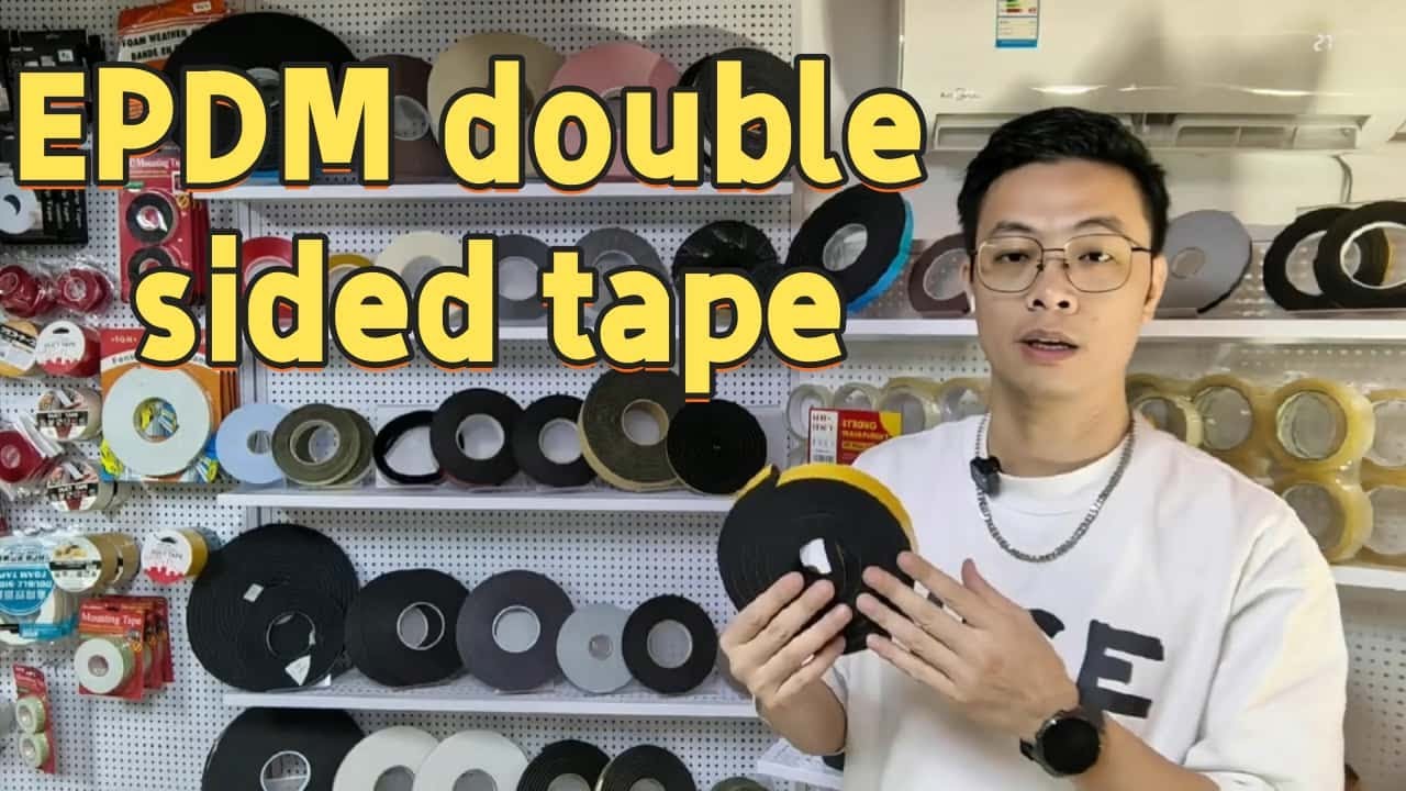 EPDM double sided tape,epdm detail tape,epdm cellular rubber sealing strip,epdm bonding tape