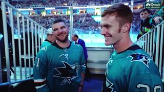 Following A's Mark Canha and Liam Hendriks at a Sharks playoff game | All A's