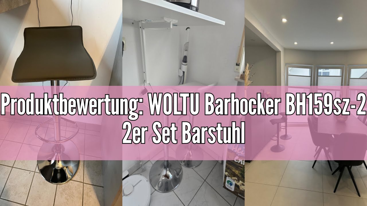 Produktbewertung: WOLTU Barhocker BH159sz-2 2er Set Barstuhl Tresenhocker Bistrohocker Designer Hock
