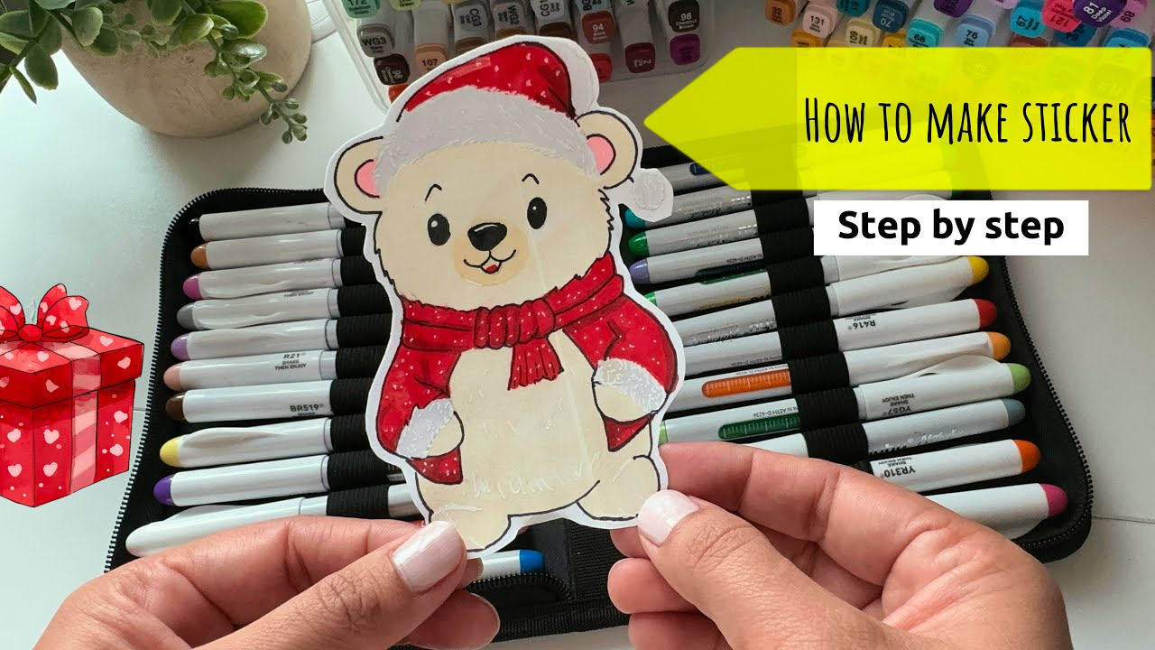 Make Christmas sticker with me | Step by Step