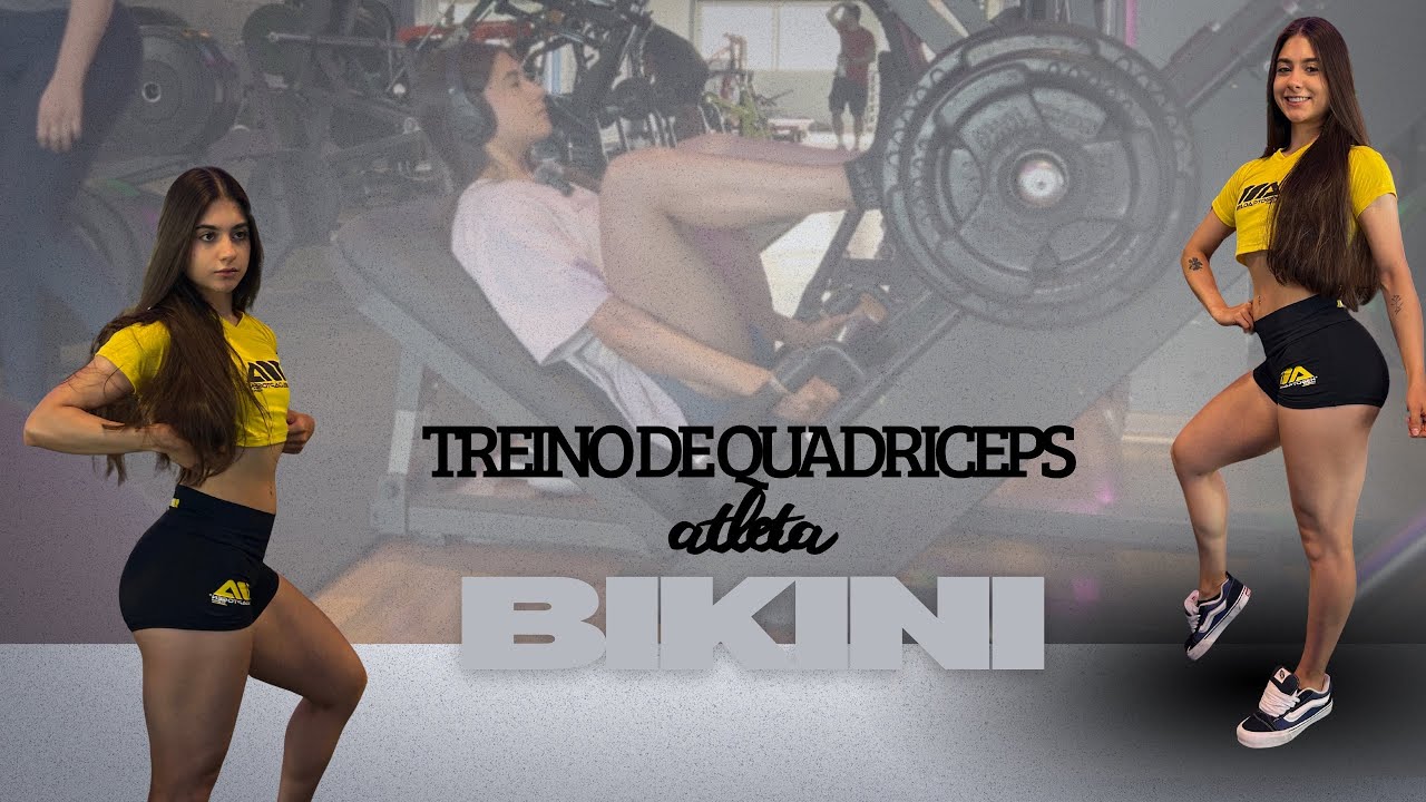 Quarta feira 19 de novembro, treino de “quadríceps” de uma atleta Bikini