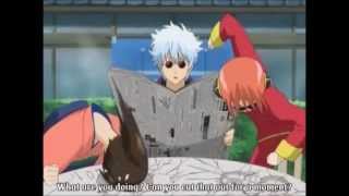 Gin gets beaten by Kagura and Otae