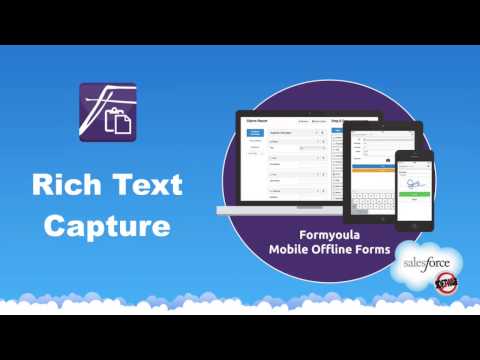 Formyoula Rich Text Capture Mobile Demo for Salesforce